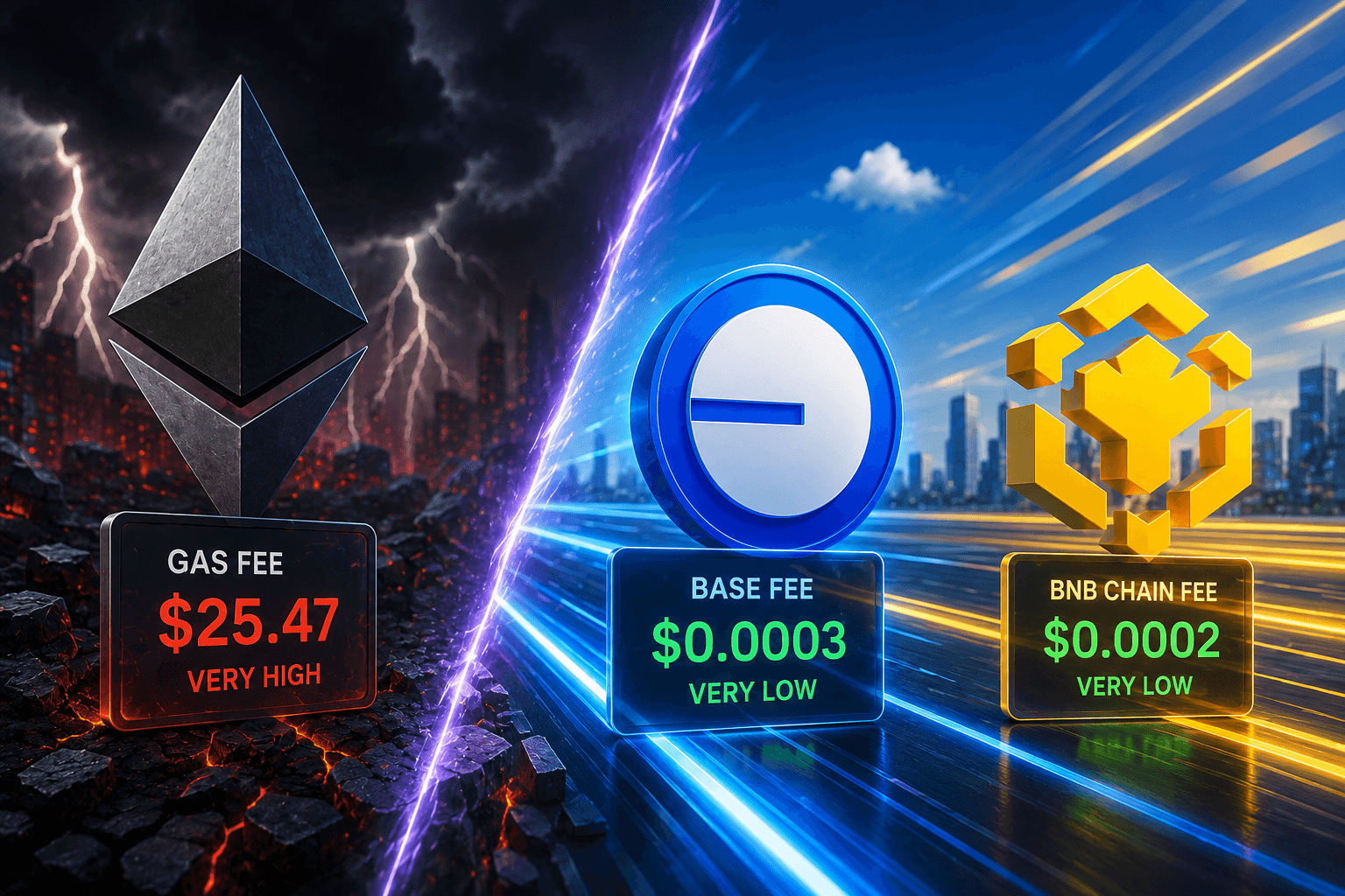 Why Base and BNB Chain Transfers Cost a Fraction of a Cent While Ethereum Gas Spikes