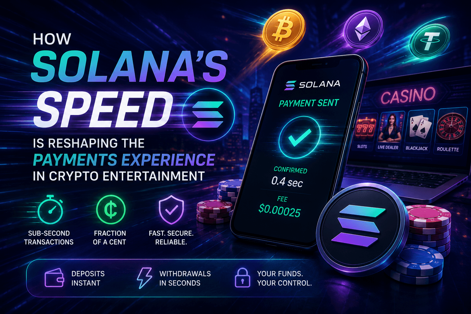 How Solana's Speed Is Reshaping the Payments Experience in Crypto Entertainment